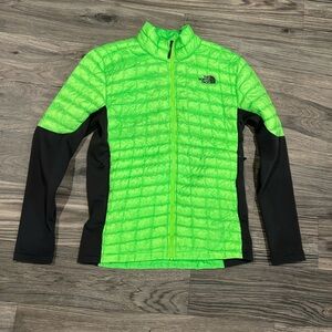 The North Face Thermoball Eco Puffer Jacket light Neon Green Grey sz Med M